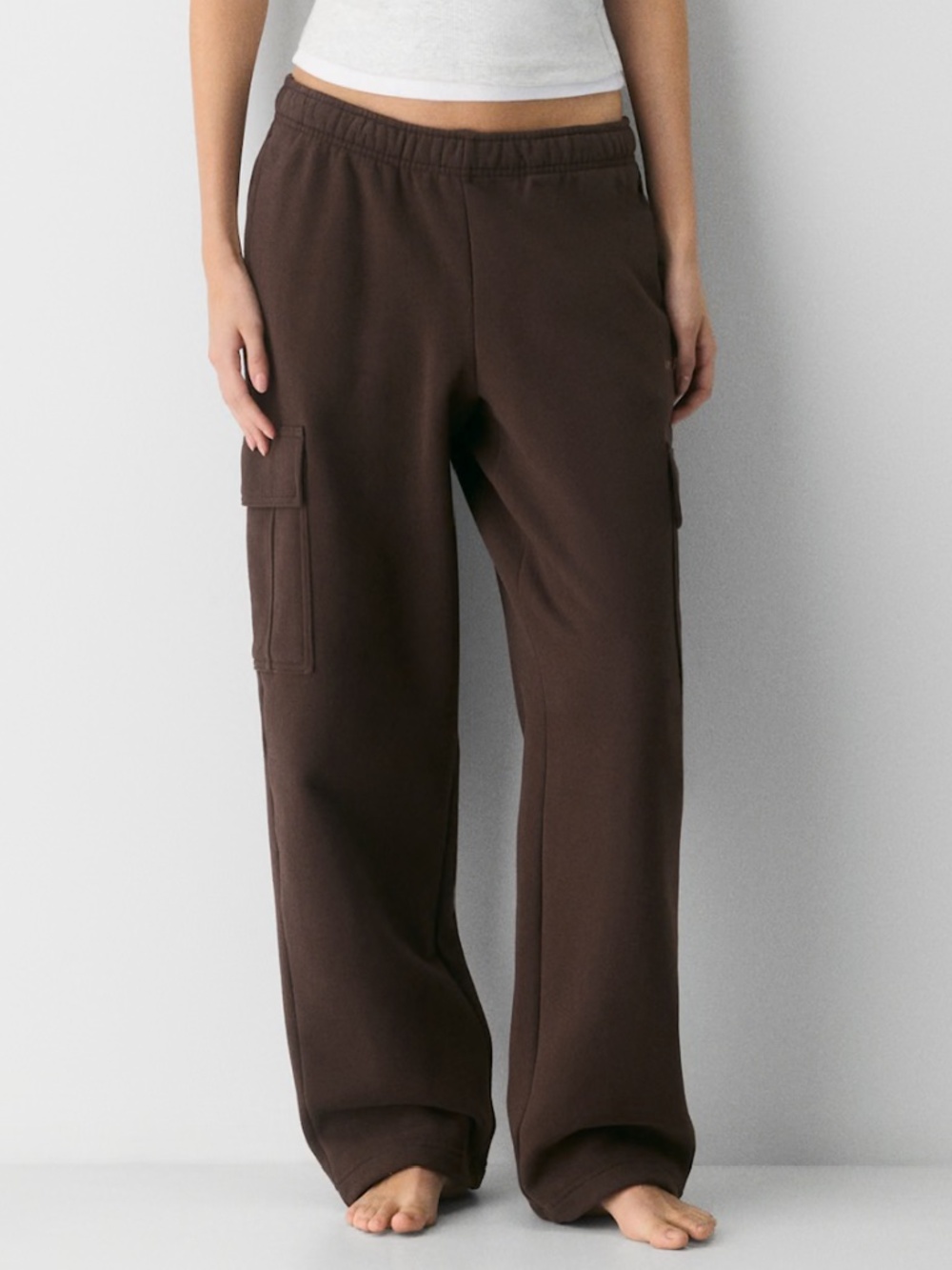 Artizia Cozy Sweatfleece Mega Cargo Sweatpant - Rich Mocha Brown, M